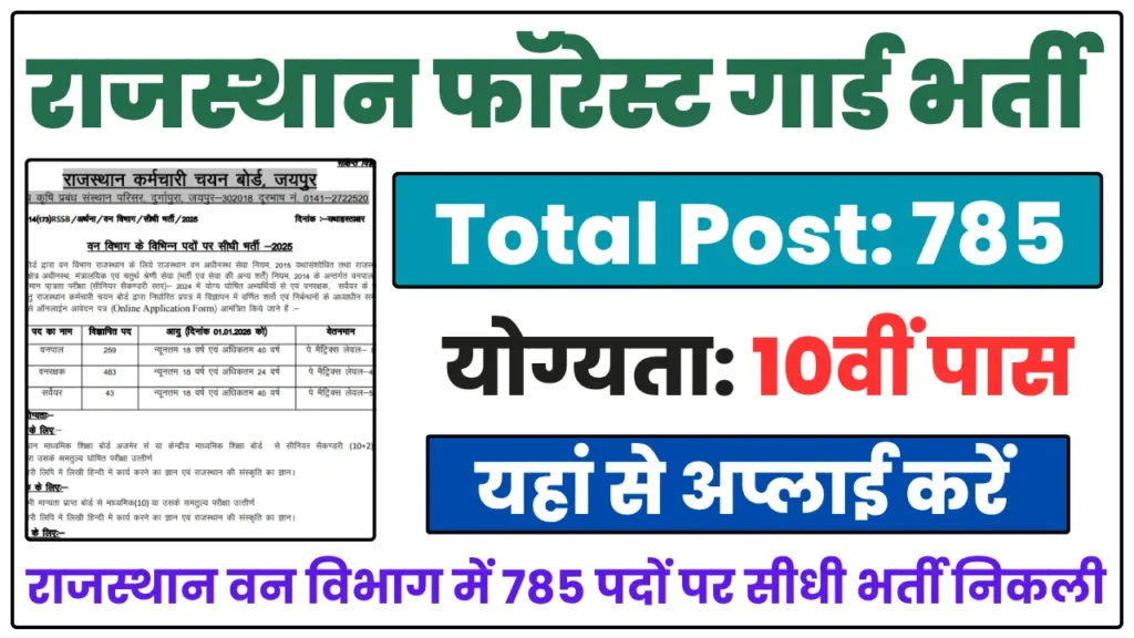 Rajasthan Forest Guard Recruitment 2025