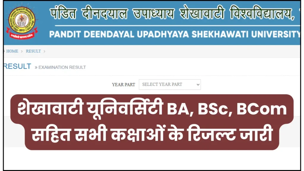Shekhawati University Result 2025